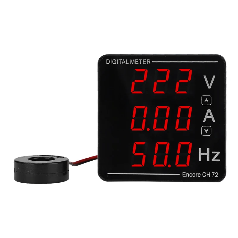 AC الأميتر الرقمي الفولتميتر تردد متر شاشة ديجيتال الحالي الجهد Hz CP-72 CH-72 AC0-999A 50-500V 10-99.9Hz