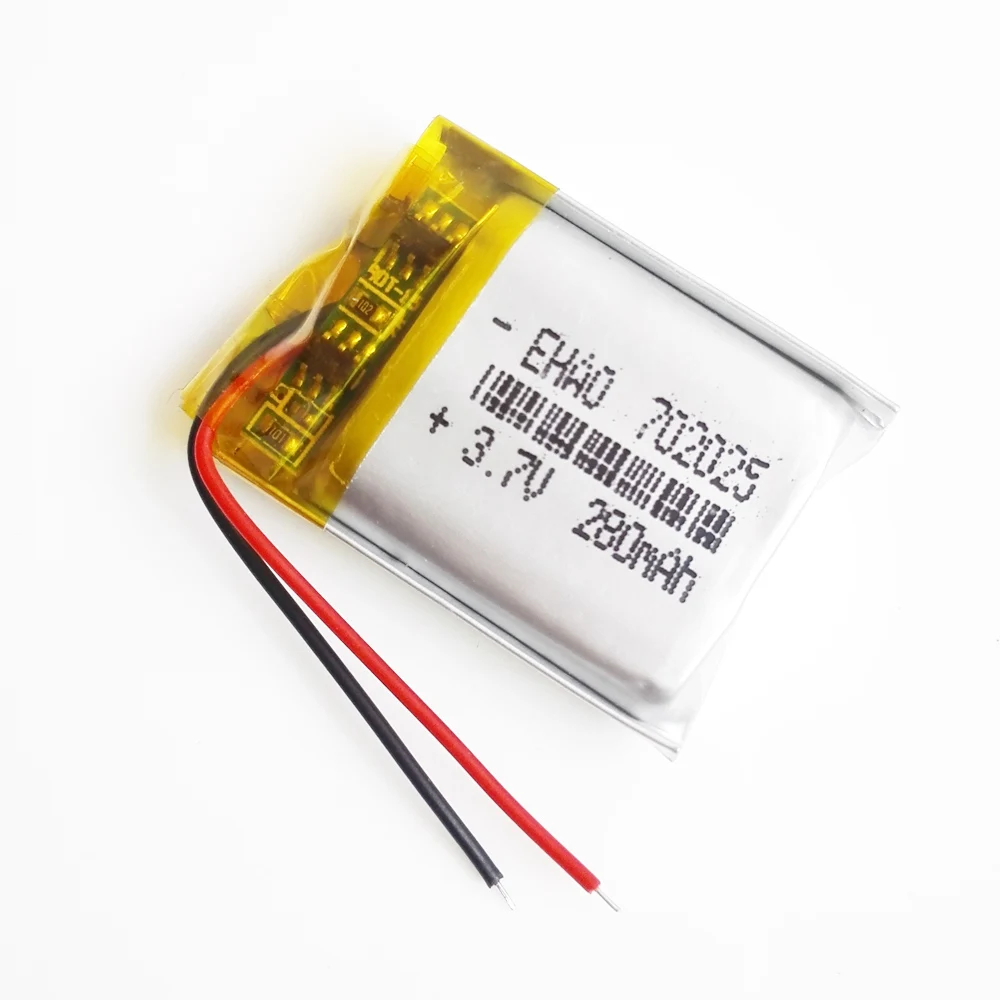 3.7V 280mAh Lithium Polymer LiPo Rechargeable Battery 702025 Handheld GPS Navigator For Mp3 GPS Bluetooth Speaker wireless Mouse