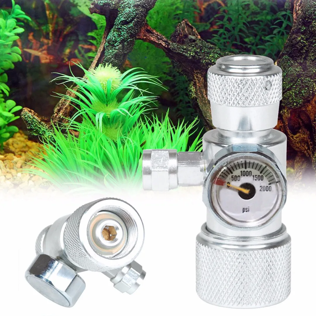 CO2 Aquarium Moss Plant Fish Single Pressure Gauge Regulator Manometer Equipment