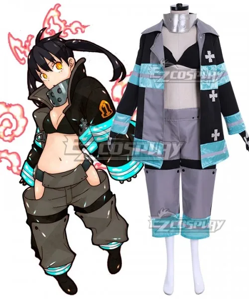 

Fire Force Enen no Shouboutai Kotatsu Tamaki Battle Suit Adult Fancy Suit Halloween Girls Party Set Outfit Cosplay Costume E001