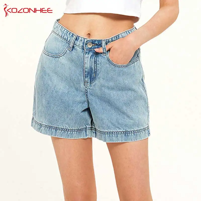 

Fashion Loose Inelastic Women Denim Short High Waist Up Buttocks Style Denim Shorts Female Summer Shorts Jeans Large size #34