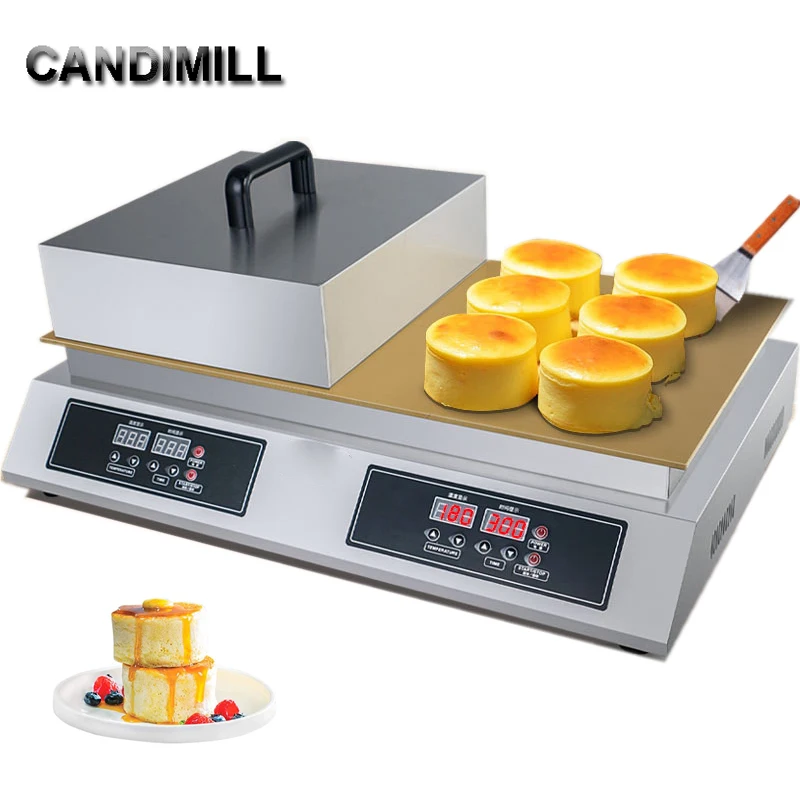 220V Snack Equipment Double Souffle Baking Machine Japanese Fluffy Souffle Pancakes Pan Cakes Maker