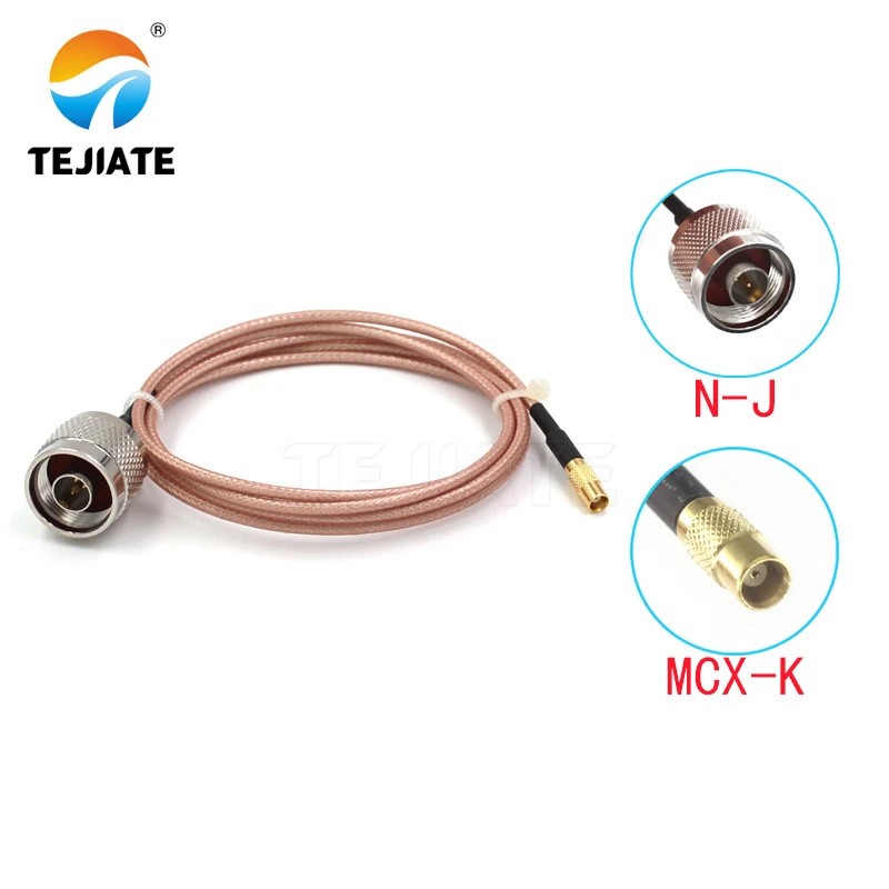 

1PCS TEJIATE Adapter Cable N To MCX Type NJ Convert MCXK 8-90CM 1M 1.5M 2M Length Connector RG316 Wire