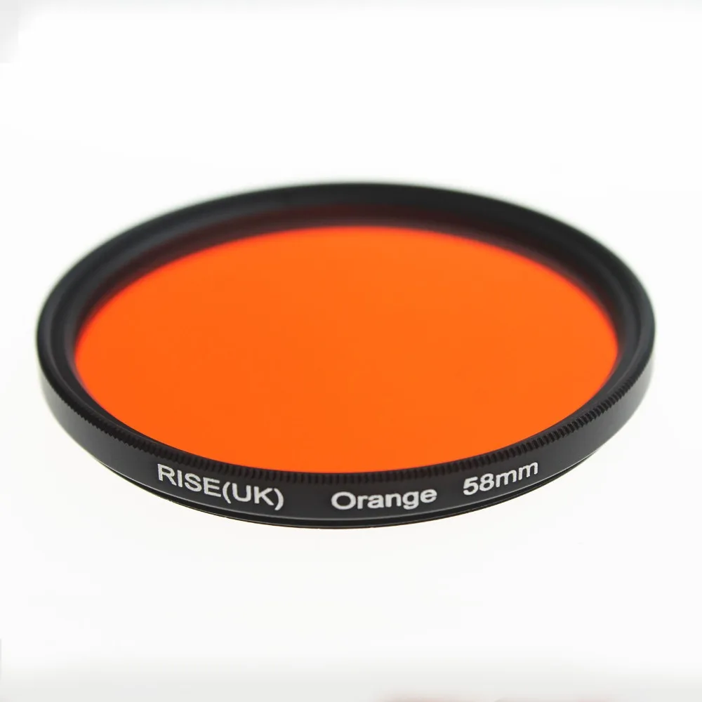 RISE(UK) 58mm Full Color orange Lens Filter for Digital Camera Canon Nikon DSLR SLR