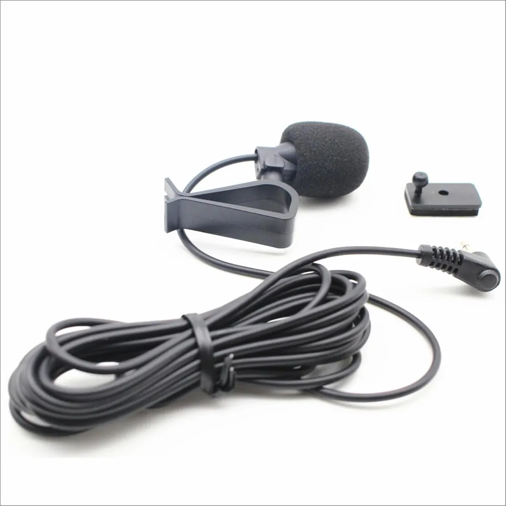 5 pcs Car Radio Mic External Microphone Mic for Bluetooth GPS Tracking or DVD Stereo Receive Players