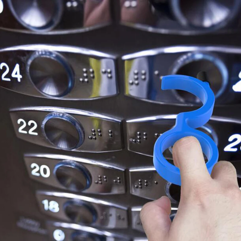 Kooty Key Hook Tool 연락처가없는 플라스틱 도어 오프너