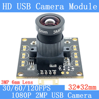 Surveillance Webcam 1920*1080P MJPEG 120fps High Speed OV2710 3MP 6mm Mini CCTV Android Linux OTG UVC USB Camera Module