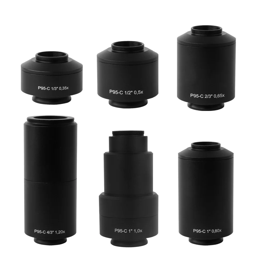 

P95 Microscope C-mount 0.35X 0.5X 0.65X 0.8X 1X 1.2X 1.5x Camera Adapter Compatible for Zeiss Microscopio