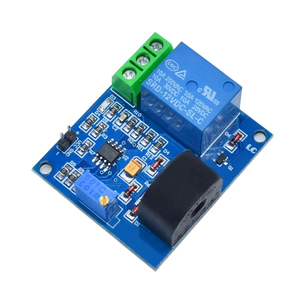 DC12V 0-5A overcurrent protection sensor module AC current detection sensor relay Switching signal output