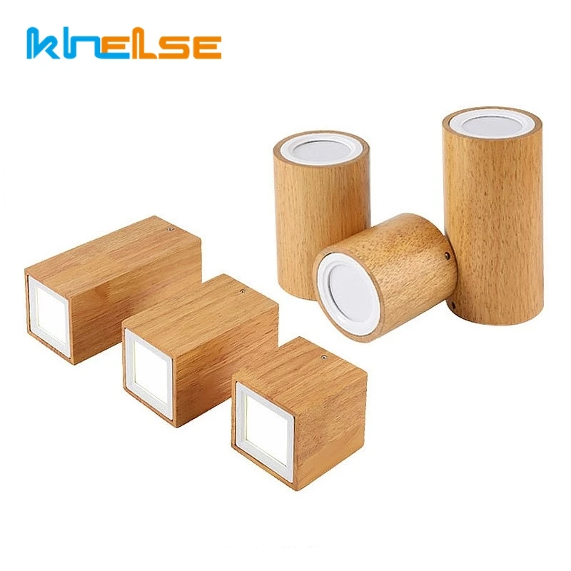 Lámpara de techo Led de madera nórdica, accesorio de iluminación redondo para pasillo interior, dormitorio, sala de estar montada en superficie,