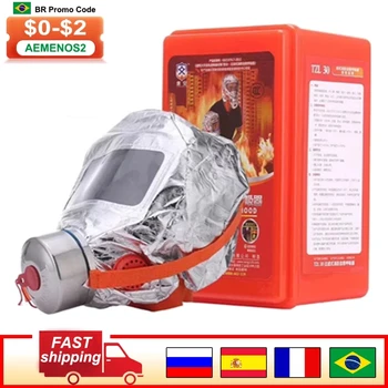 Nieuwe Brand Emergency Escape Veiligheidsmasker 30 Minuten Beschermend Anti-Rook Vuur Gasmasker Stof Koolstof Masker Home Work