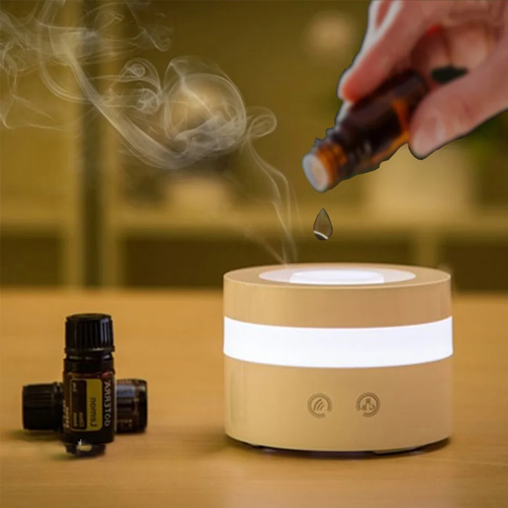 Night Light with Aromatherapy Diffuser Electric Air Humidifier Mini Mist Maker Home Room Ultrasonic Aroma Essential Oil Diffuser