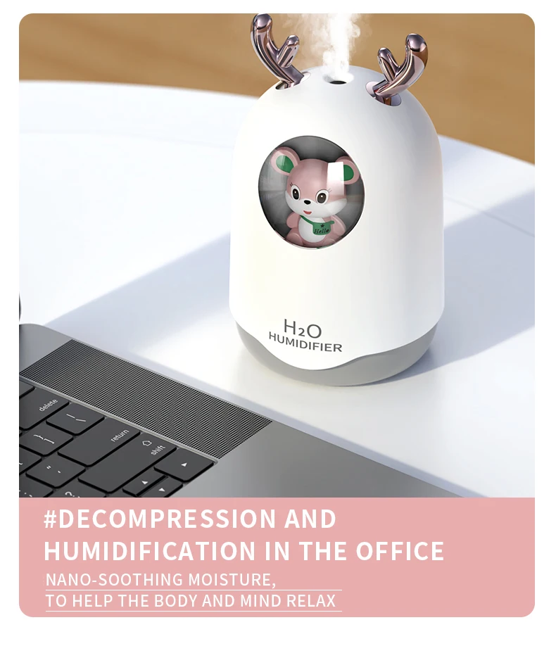 Nuovo umidificatore per animali domestici aria condizionata camera da letto desktop nebbia silenziosa volume di umidificazione dell'aria umidità umidità piccolo spray ni