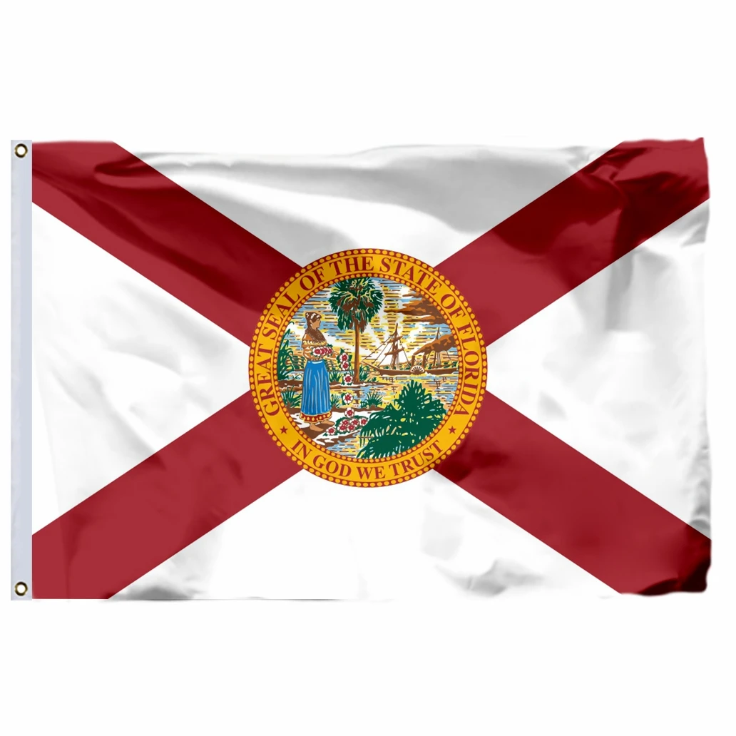 

Florida Flag 4X6FT 100D Polyester State US USA American United States Flags 3x5ft Banners For Home Decoration 90x150cm