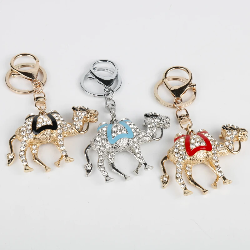 DUBAI Camel Pendant Keychain Animal Camel Shape Keyring Creative Enamel Tourist Travel Souvenir Key chain Keyrings