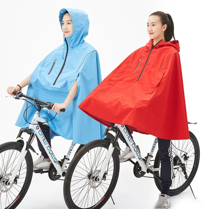 QIAN Cycling Rain Poncho Women/Men Bicycle Rain Coat Multi Rain Gear Reflective Design Cycling Climbing Hiking Tour Rain Cover