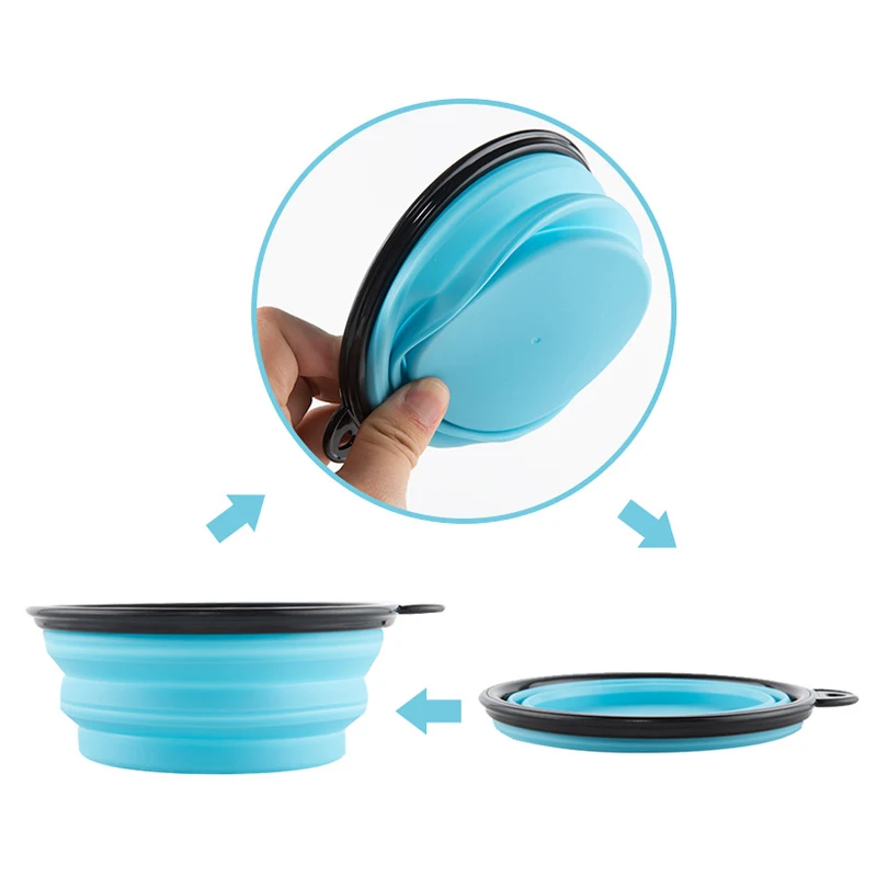 350/1000ml dobrável alimentador tigelas para cachorro gato de estimação água potável tigela recipiente comida silicone comer prato viagem portátil