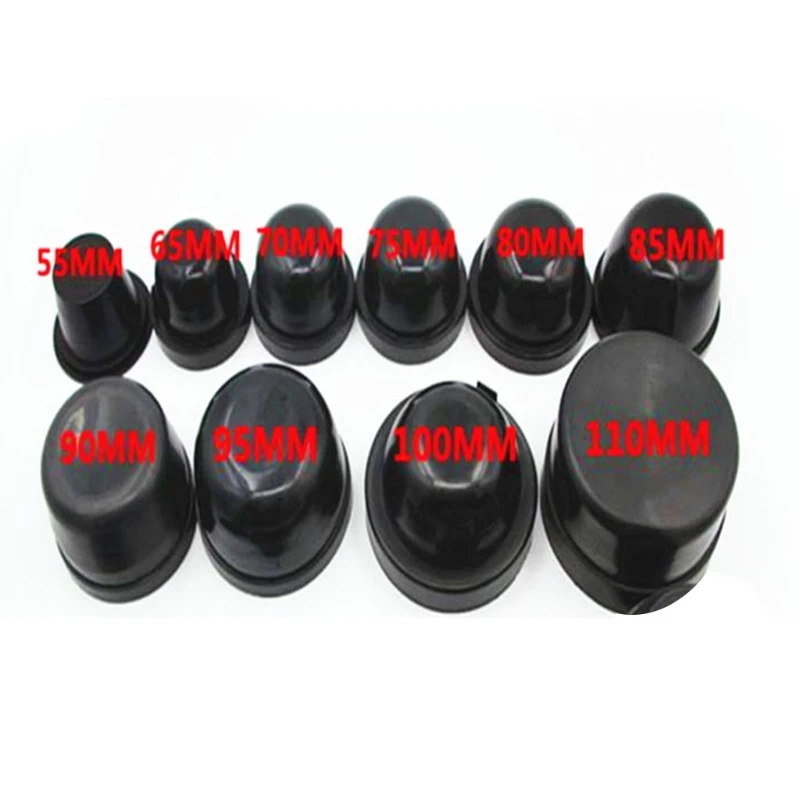 1 Pc Car LED Headlight Dust Cover Rubber Seal Cap 55mm-110mm Waterproof Rubber Headlamp Housing Gasket Seal Cap Dustproof Shell