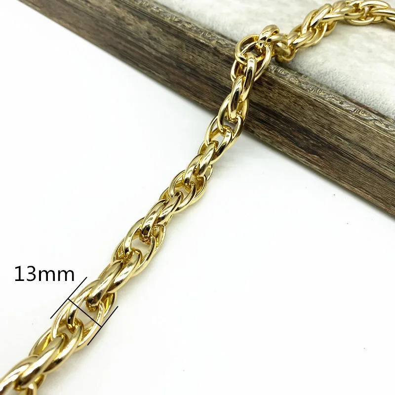 45cm Metal Chain Gold Color Aluminum for Bag Clothing Decoration Necklace Jewelry Making Findings DIY Supplies
