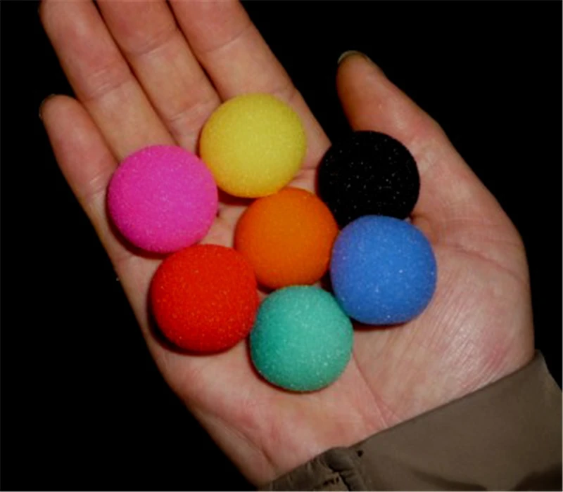 10PCS 4.5cm Finger Sponge Ball ( Red Yellow Blue ) Magic Tricks Classical Magician Illusion Comedy Close-Up Stage Card Magic Acc