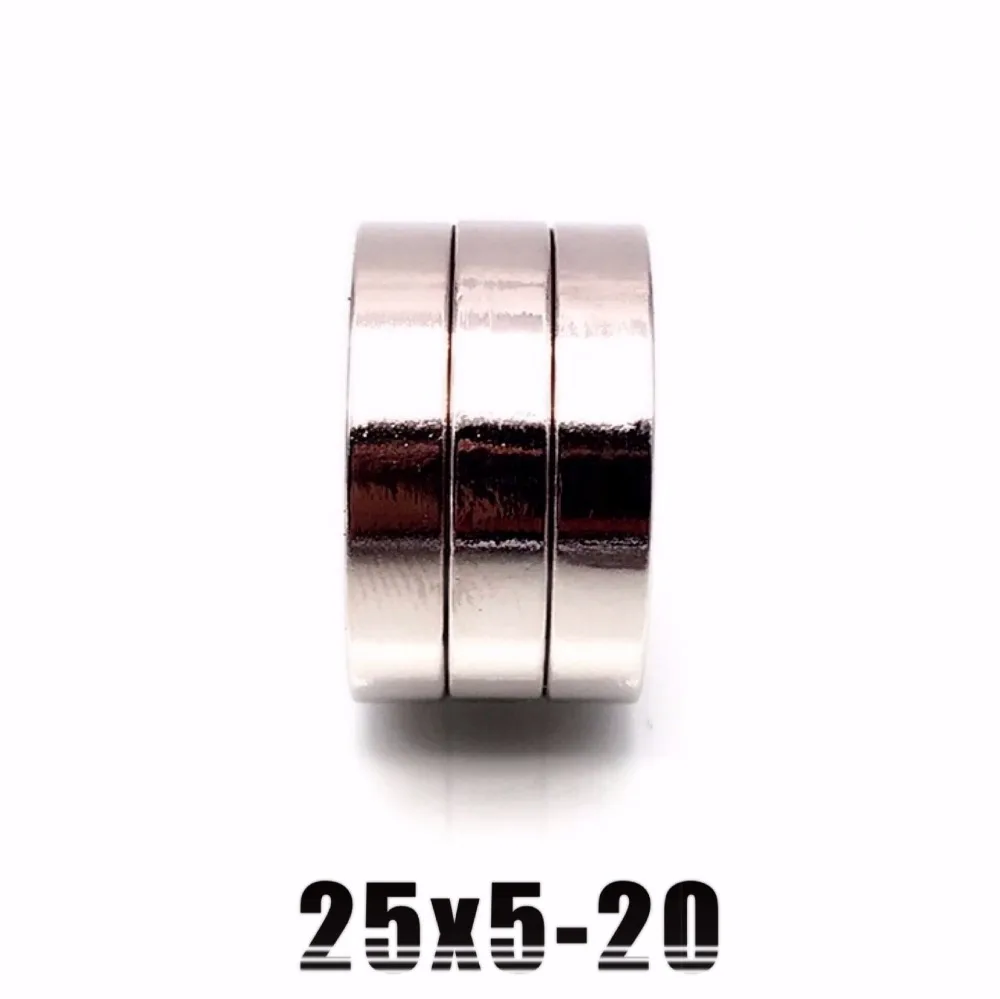 2/5/10/50Pc D25x5 Super Strong Round Neodymium Ring Magnets 25mm x 5mm Hole: 20mm Rare Earth N35 ndfeb Neodymium 25*5-20