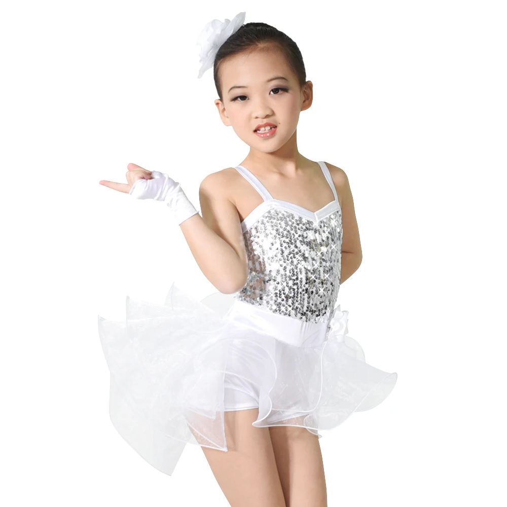 Kids Ballet Dance Costume Customized High-Low Tires Tutu Dress for Girls