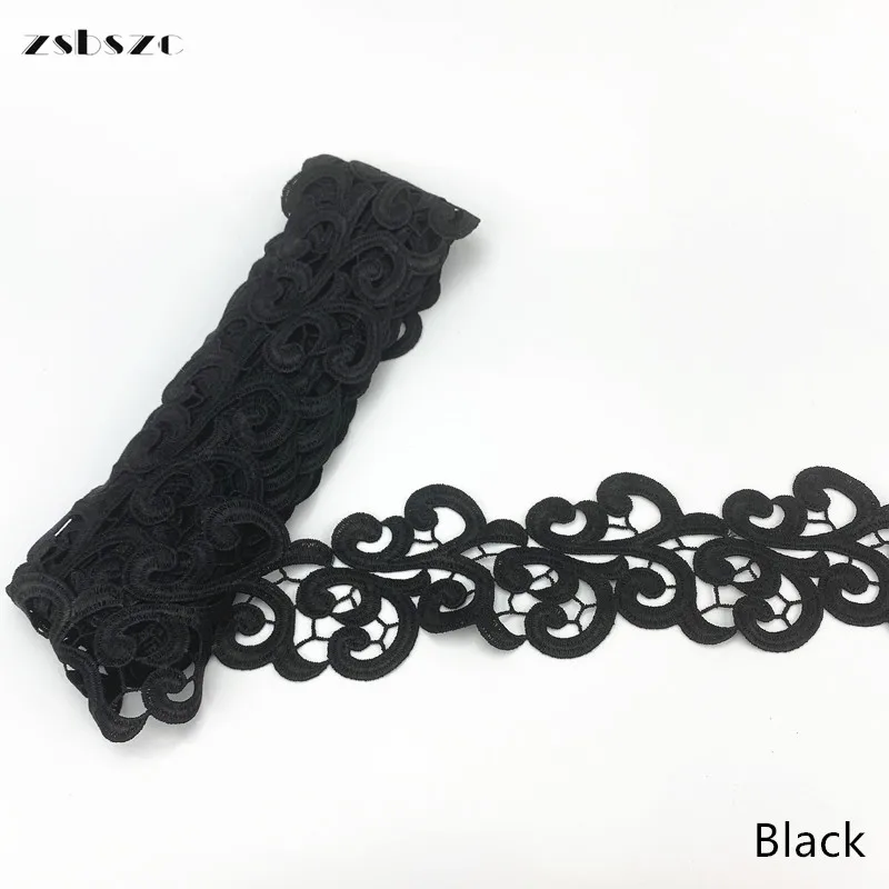 Zsbszc التطريز الدانتيل عرض 8 سنتيمتر المياه للذوبان الدانتيل الملابس تنورة الزخرفية طوق الحلي خياطة على الملابس DZ2 #3