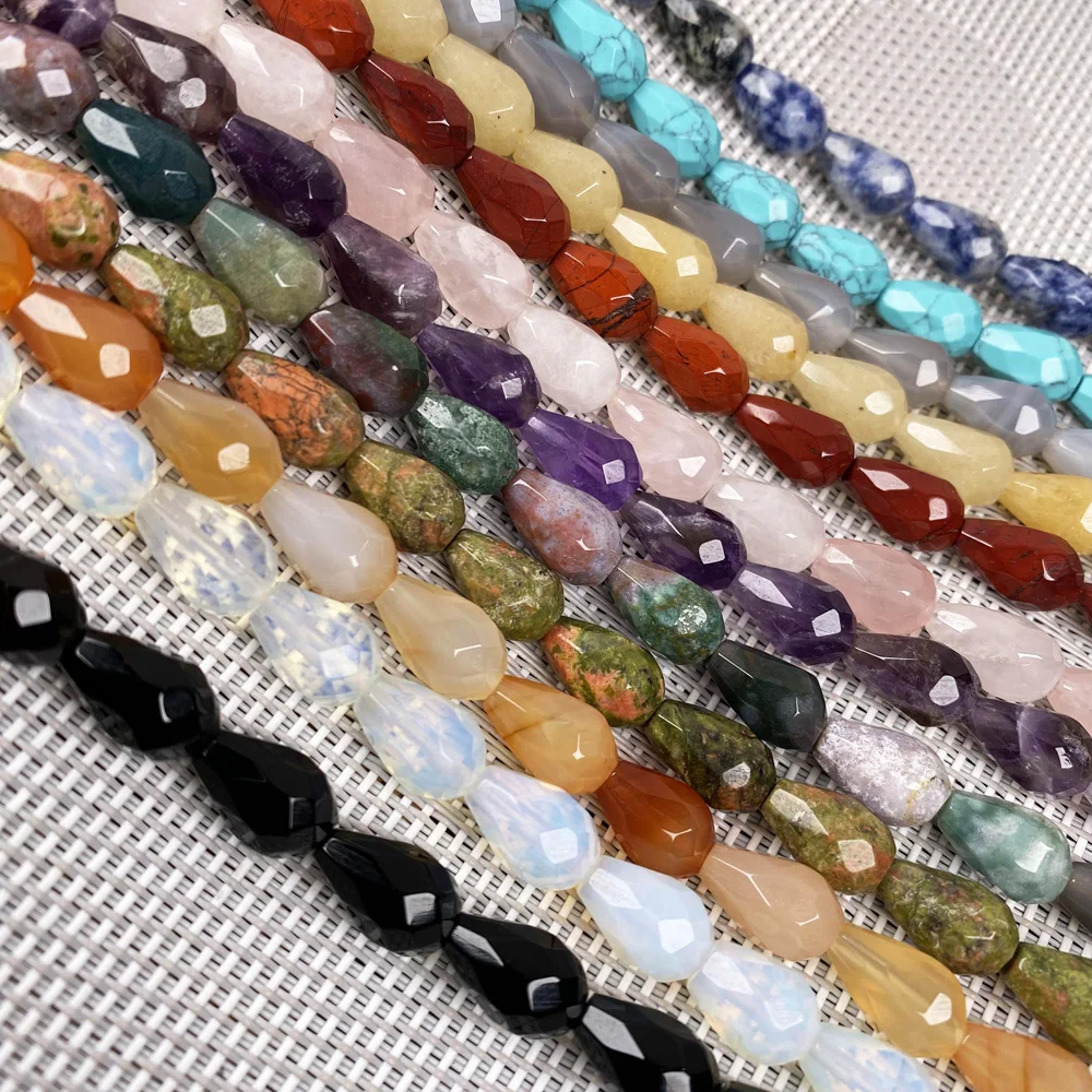 Natural Stone Water drop shape Beading crystal Semifinished  Loose beads For jewelry making DIY Necklace Bracelet Accessories