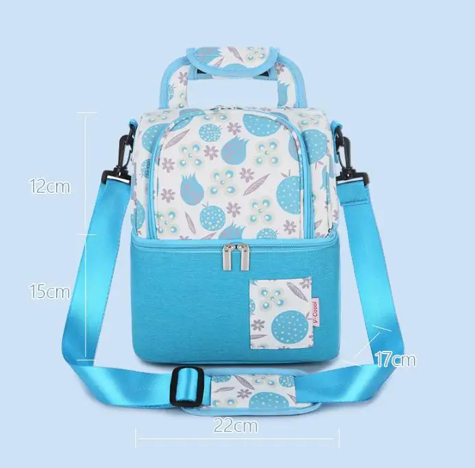 V-Coool 2-Layer Fashion Baby Bottle Bag Diaper Bags Backpack Mom Maternity Messengers Milk Fresh Storage Cooler Bags DEO