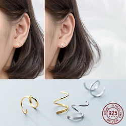 La Monada Wave Spiral Hoop Earrings For Women Silver 925 Fine Women Earrings Jewelry Design Hoop Earrings 925 Sterling Silver