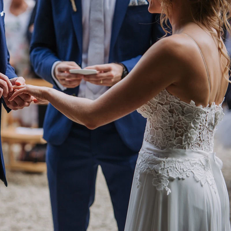 Robe De mariée longue en mousseline De soie, nouveau Style, avec Appliques en dentelle, Robe formelle pour femmes