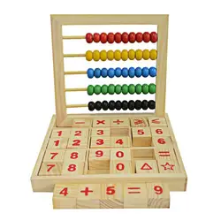 Wooden Abacus Children Counting Number Alphabet Letter Blocks Educational Toy Mathematics Teaching Resources