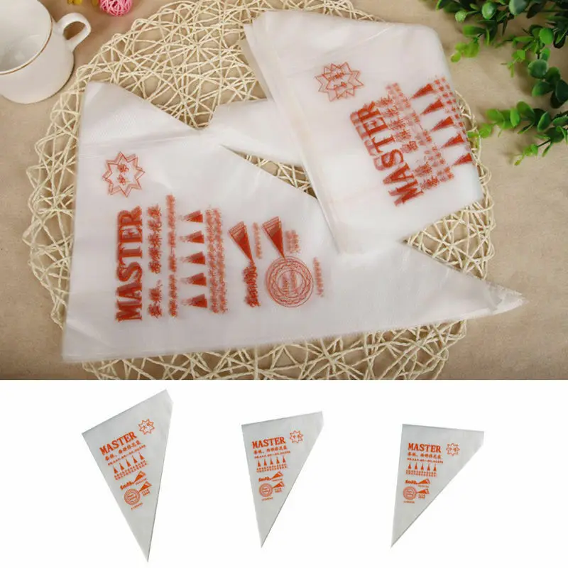 Pastry Bags 1pcs / 25pcs Disposable Baking Pipings Bag Icing Fondant Cake Cream Decorating Pastry Tip Tool Cake Decorating Tool