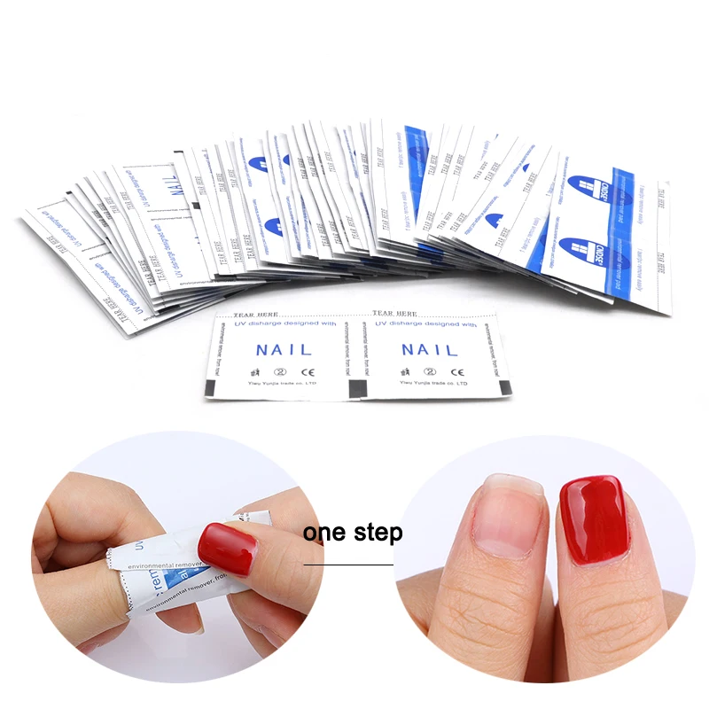 

100 Pcs/lot Gel Nail Remover Manicure Tools Wet Wipes Paper Pads Nail Polish Remover Wraps Foil Nail Art Cleaner One Step Remove