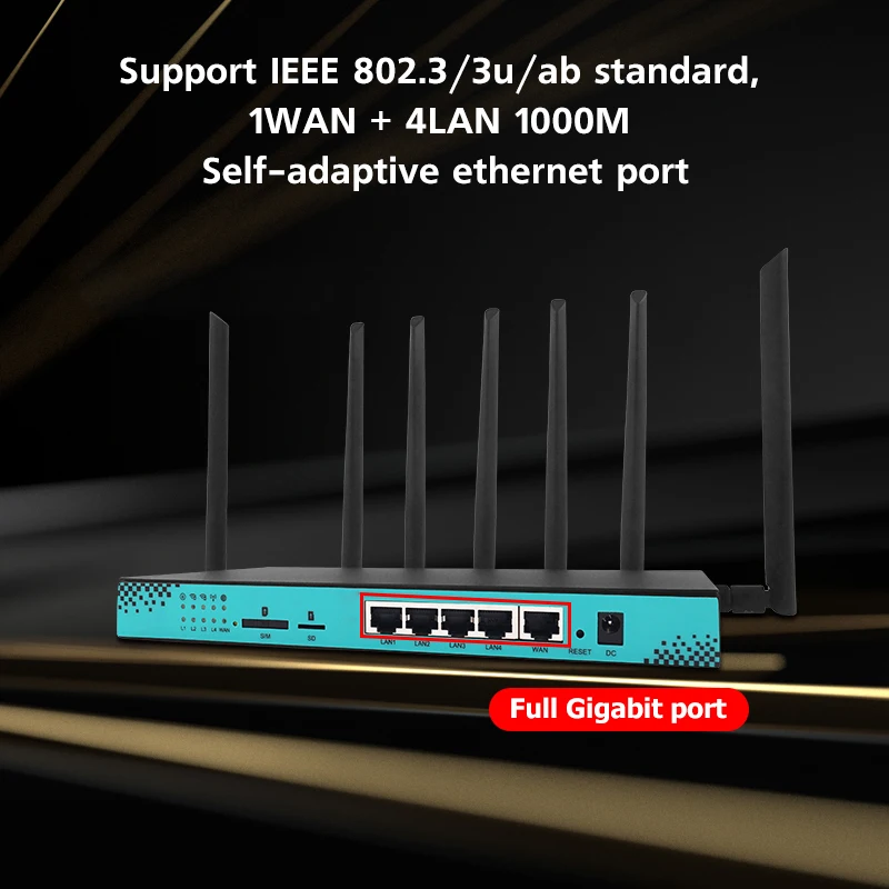 HUASIFEI Unlock 5g Wifi Router With Sim Card Slot CPE For EM7455 EM12-G EM160 CAT6 CAT12 LET 5G Modem Gigabit Router Wifi 5 Ghz