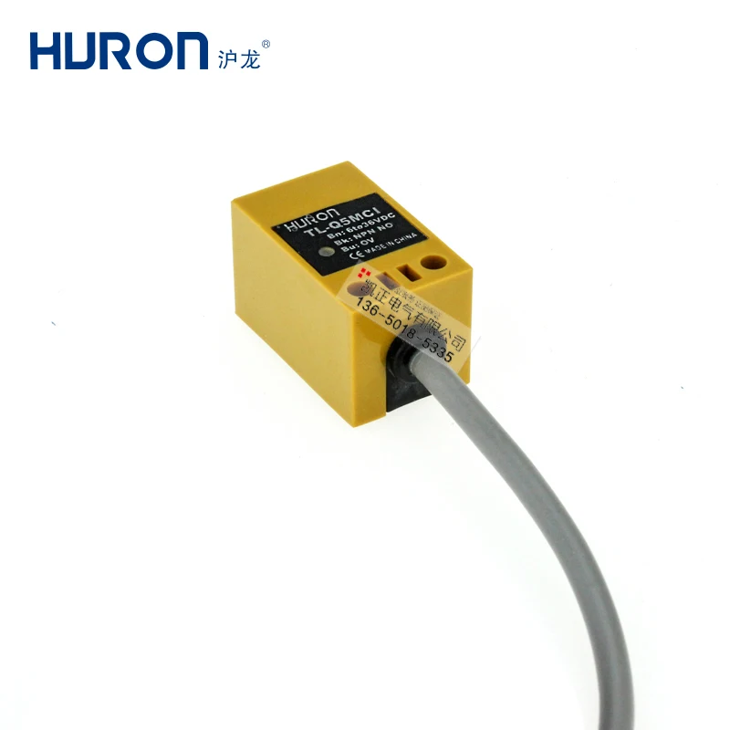 5 pieces of HURON Inductive square proximity switch DC three-wire TL-Q5MC1 metal induction sensor NPN normally open