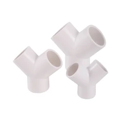 2 Stuks Pvc Tradesen 20/25/32 Mm Plastic Y-Vormige Drieweg Vork Waterleiding Y tee Connector Aquarium Connector Upvc Pijp Adapter