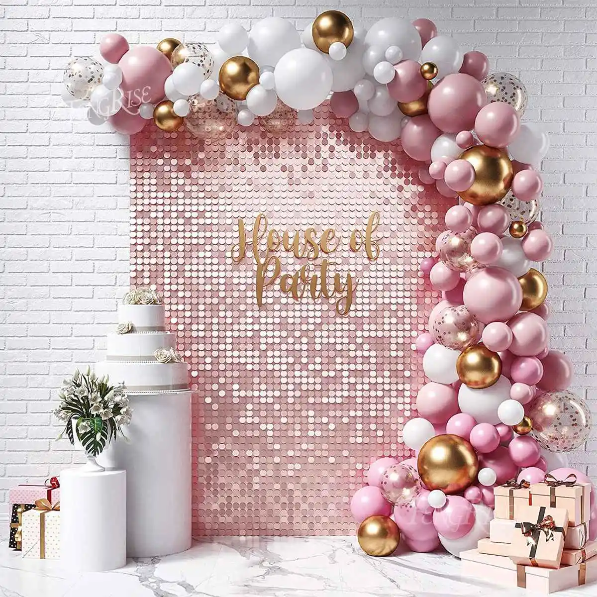 

Pink Macaron Balloon Garland Arch Kit Latex Confetti Baloon Happy Birthday Party Decor Kids Wedding Decor Baby Shower Girl Balon