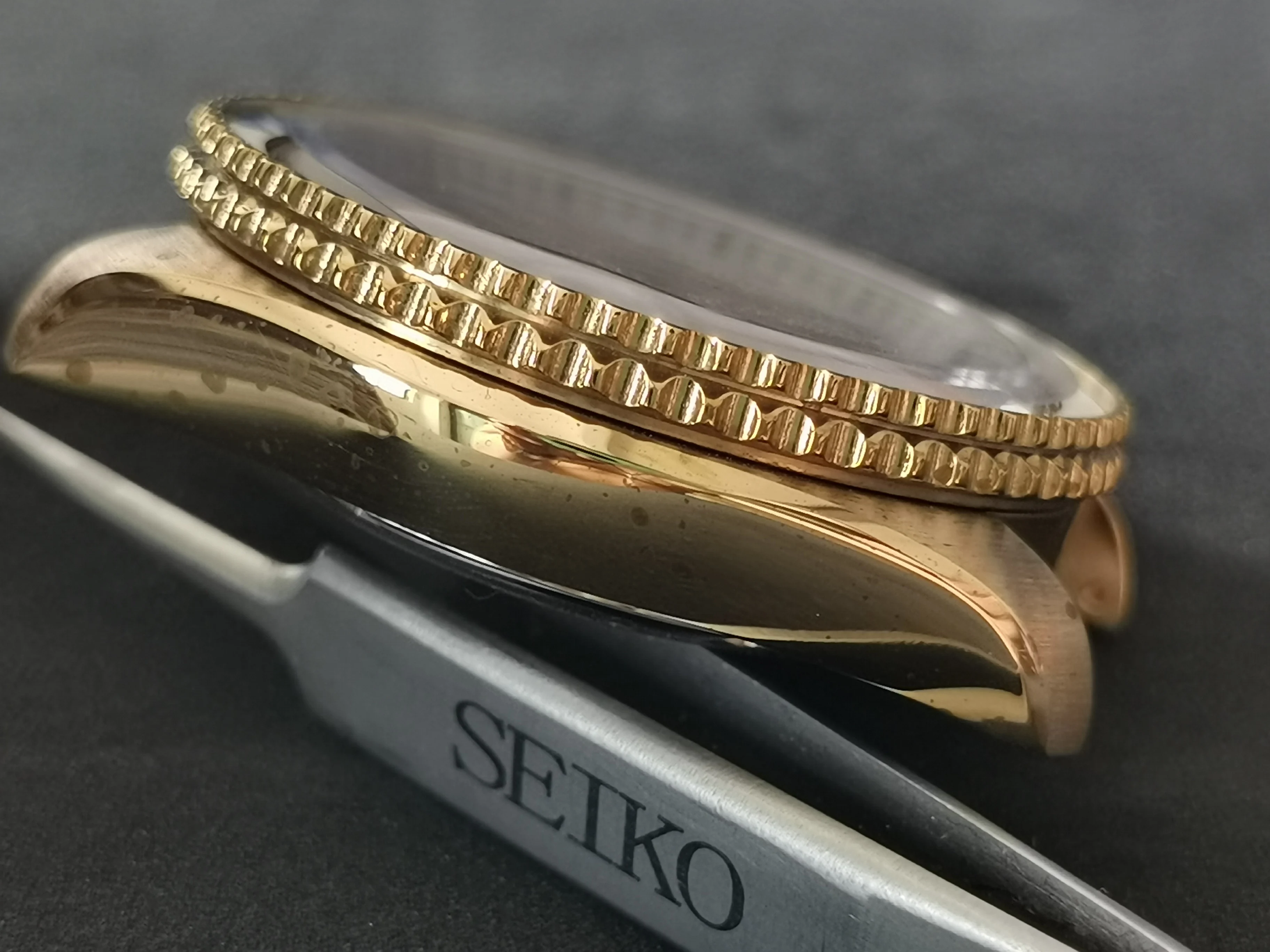 Skx007 alumínio bronze caso submersível adaptar ao japonês seiko nh35a/nh36a movimento automático 43mm