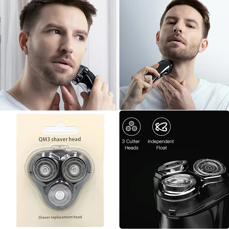 Electric Shaver Replacement Head For men electric razor head IPX7 Waterproof beard trimmer cutter head 3D Removable Head