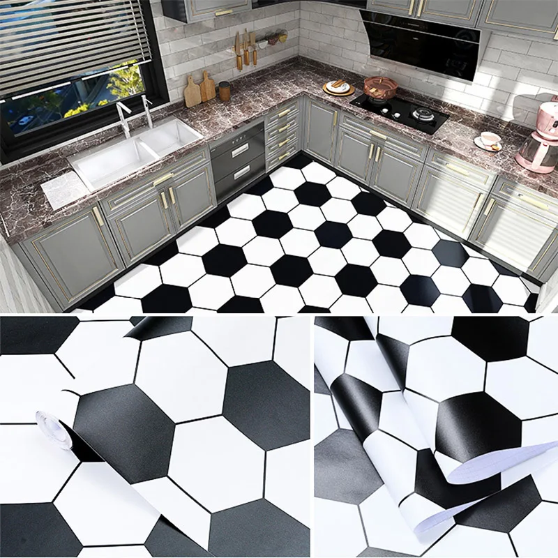 تجديد الشارات ملصقات أرضية ذاتية اللصق مكافحة زلة بولي كلوريد الفينيل مقاوم للماء الحمام المطبخ الطابق ورقة ورق حائط ذاتي اللصق لغرفة الاطفال