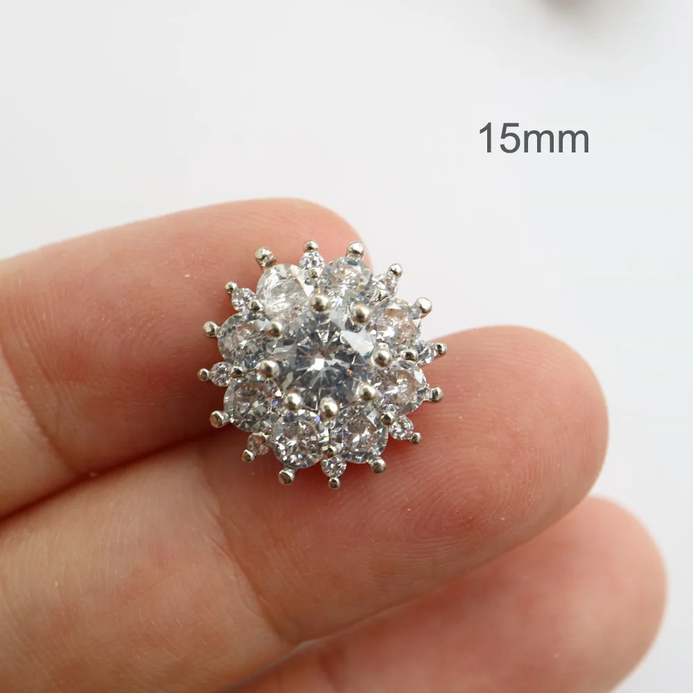 5pc Luxury Crystal Buttons Rhinestone Cubic Zirconia Button for Clothes Decorative CZ Sewing Cashmere Knit Cardigan