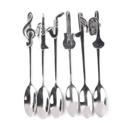 Musical Symbol Coffee Spoon Stainless Steel Tea Stirring Spoon Tea Desserts Sugar Spoon Tableware Kitchen Tools Ice Cream Spoon