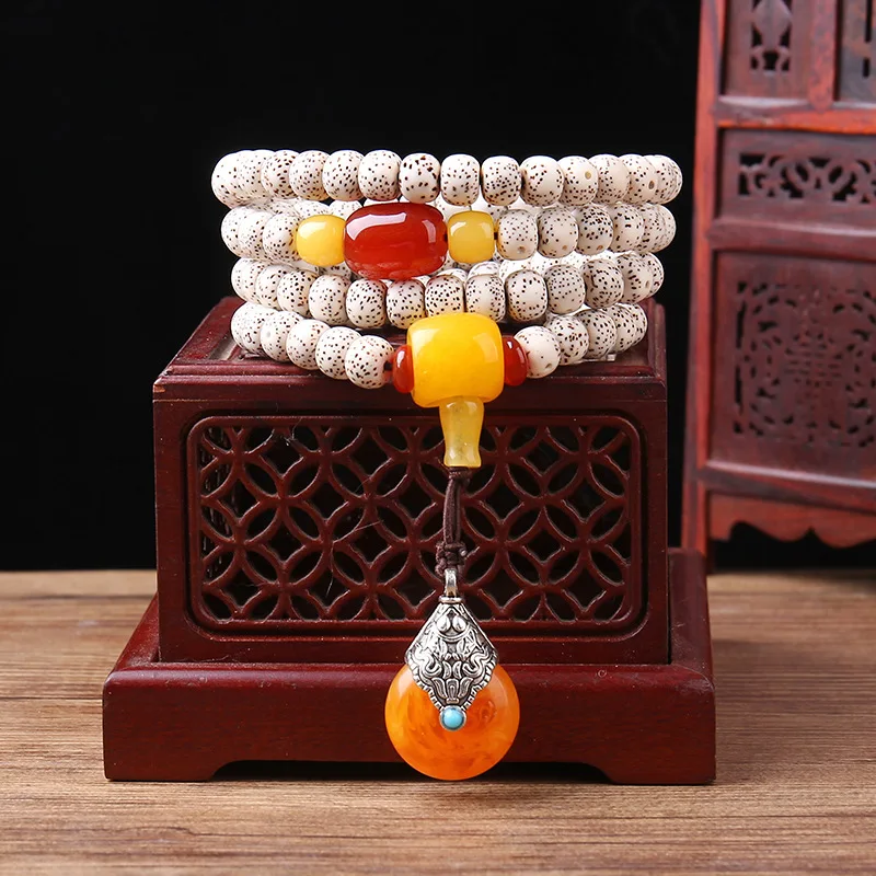 Hainan Xingyue Bodhi 108 Buddha bead Fan Ye same Buddha bead hand string couple Xingyue Bodhi Seed Bracelet