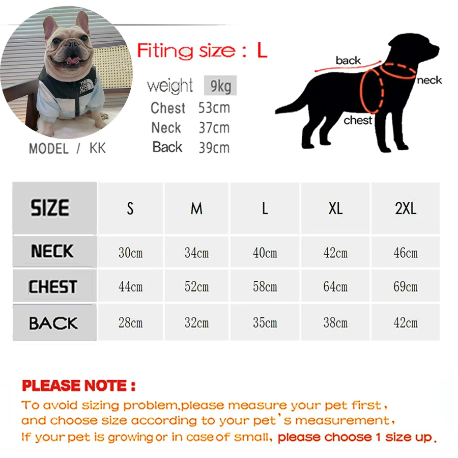 Winter Pet Dog Warm Coat Waterproof Dog Jacket The Dog Face Fashion Pattern Dog Cat Puppy Costume Reflective Pet Clothes