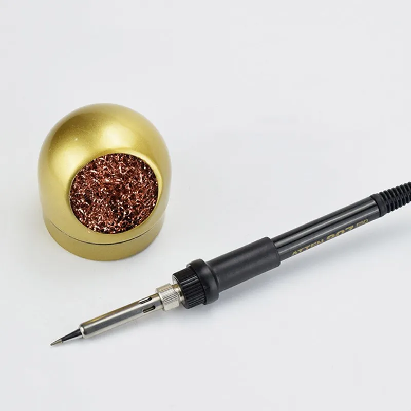 1Pcs Elektrische Soldeerbout Tip Cleaner Metalen Met Base Tin Removal Netto Desoldeerbout Mesh Filter Tip Cleaning