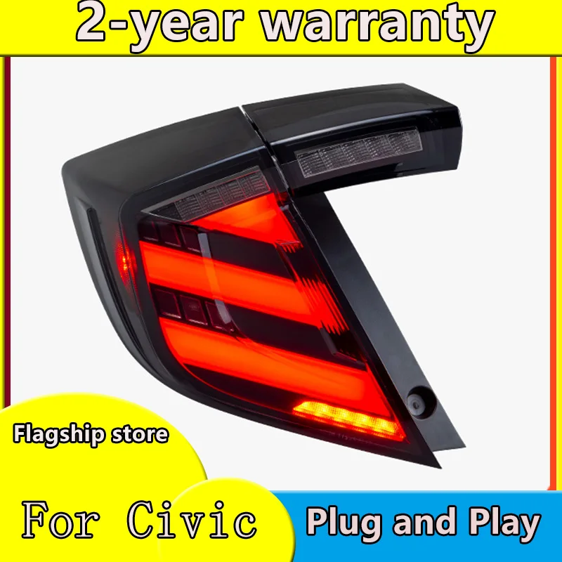 Car Styling for HONDA CIVIC X 10th Hatchback LED tail light CIVIC LED Rear Lamp DRL+Brake Trunk LIGH