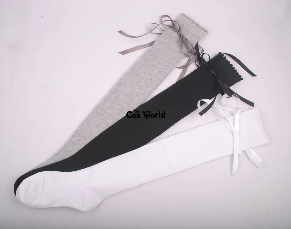 جوارب عالية للفخذين فوق الركبة للبنات ، جوارب طويلة لزي المدرسة JK ، 3 ألوان ، الربيع والخريف