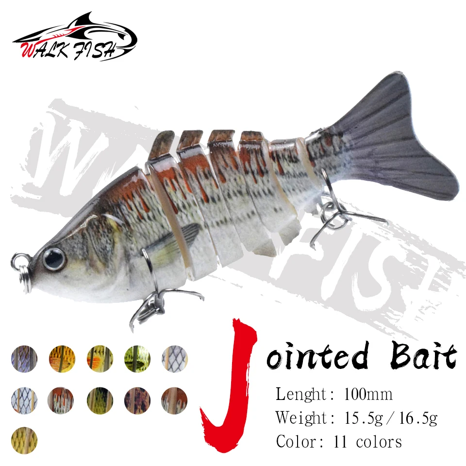 WALK FISH 15.5G16.5G 7 Segment Multi Jointed Bait Wobblers Swimbait Sinking Hard Bait Crankbait Minnow Fishing Tools Pesca