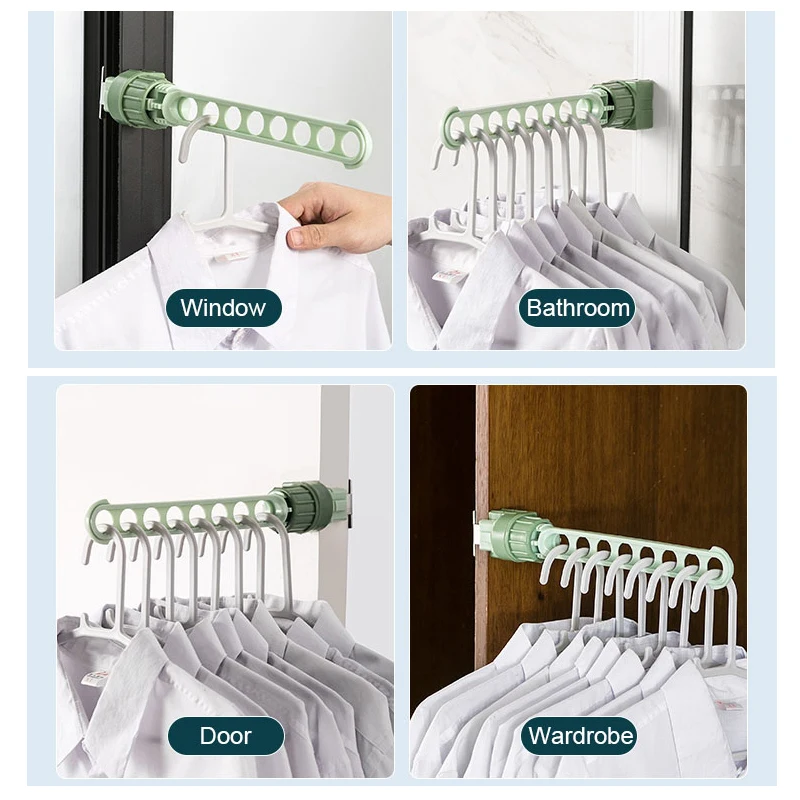 Multi-port Rack Support Hangers Clothes Drying Rack Multifunction Plastic Storage Hangers Clothes Organizer Space Saving Hanger